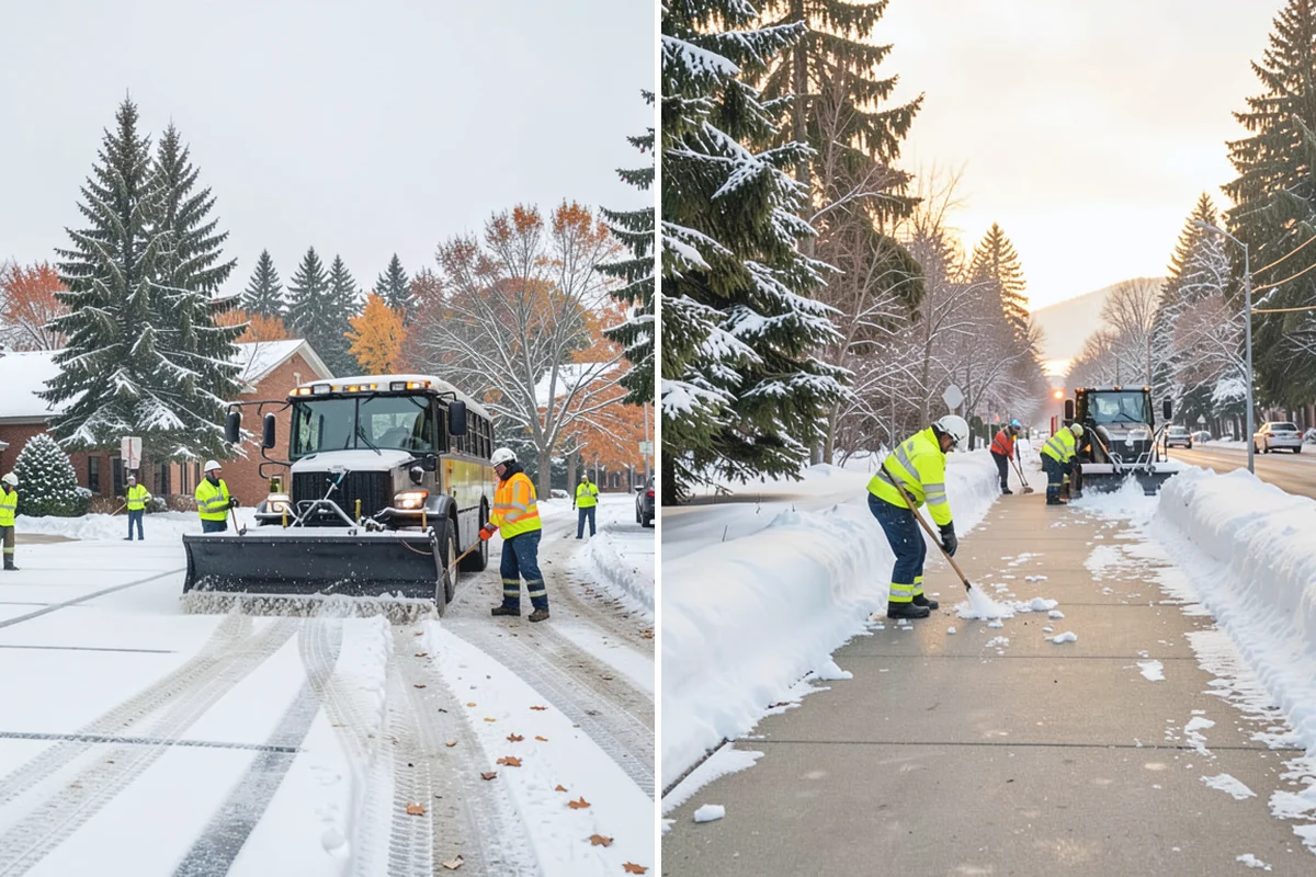 Transit Center Snow Removal in Des Moines, King County, WA - Map bus bays, boarding islands, and rider walkways