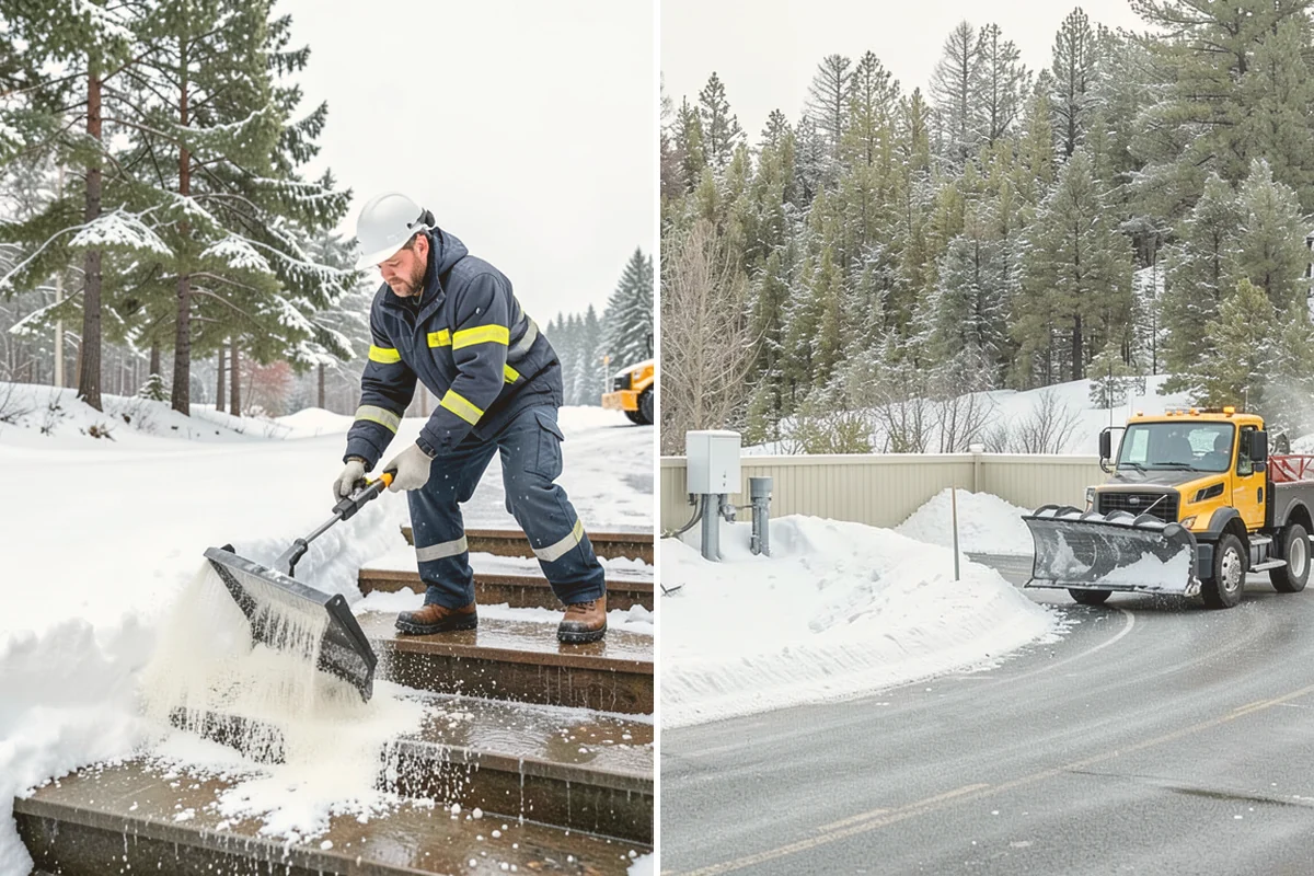 Transit Center Snow Removal in Eatonville, Pierce County, WA - Map bus bays, boarding islands, and rider walkways
