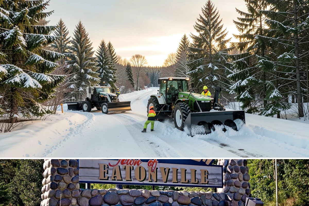 Transit Center Snow Removal in Eatonville, Pierce County, WA - Transit demand peaks December through February around morning-rush freeze conditions.