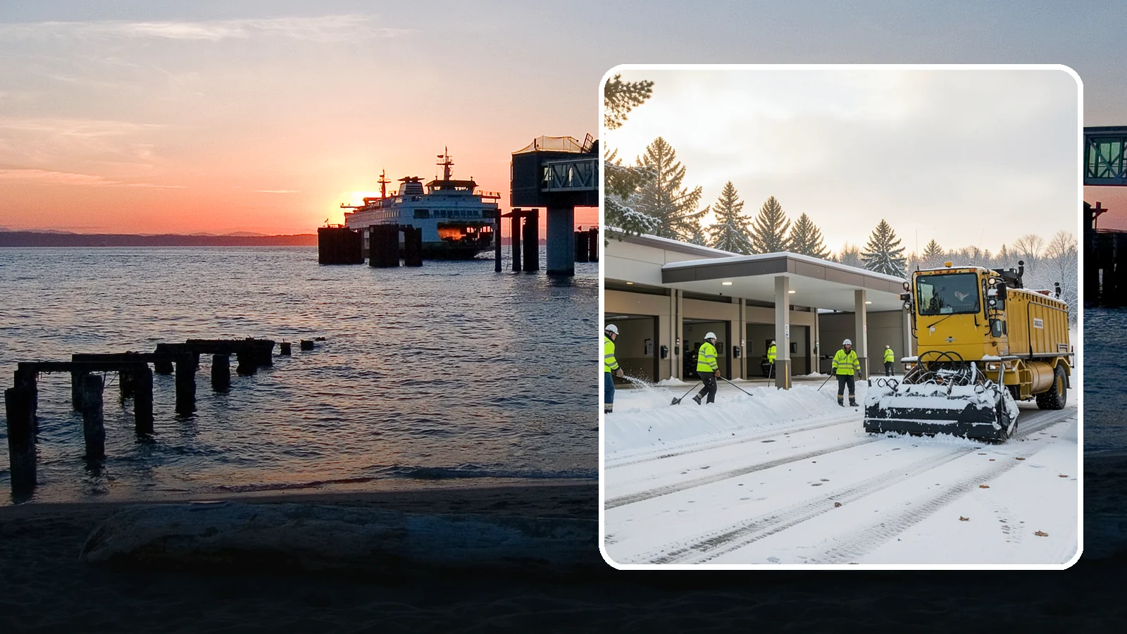 Transit Center Snow Removal in Edmonds, Snohomish County, WA - Keep buses loading and riders safe by clearing transit bays, boarding platforms, and passenger walkways before the morning...