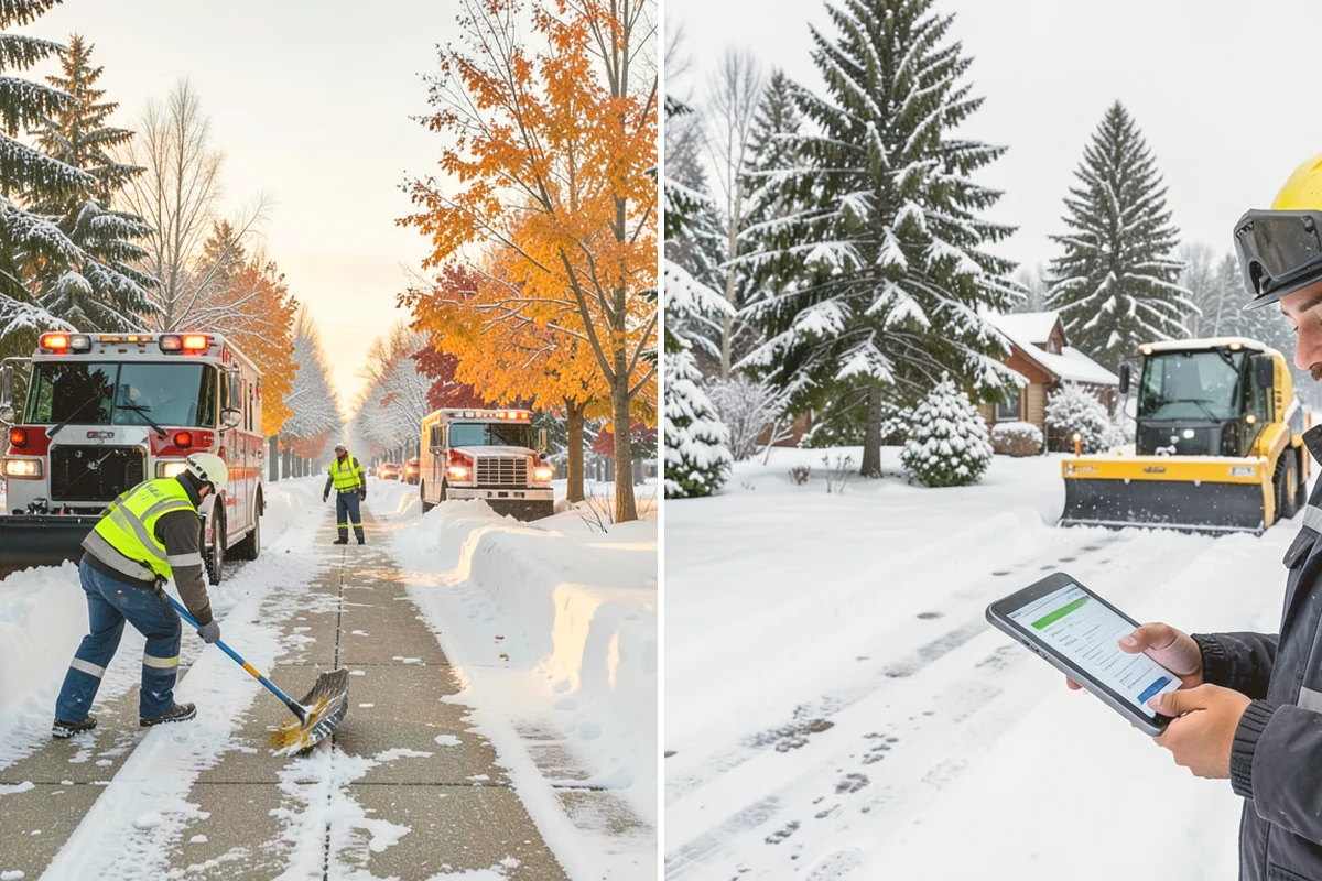Transit Center Snow Removal in Edmonds, Snohomish County, WA - Map bus bays, boarding islands, and rider walkways