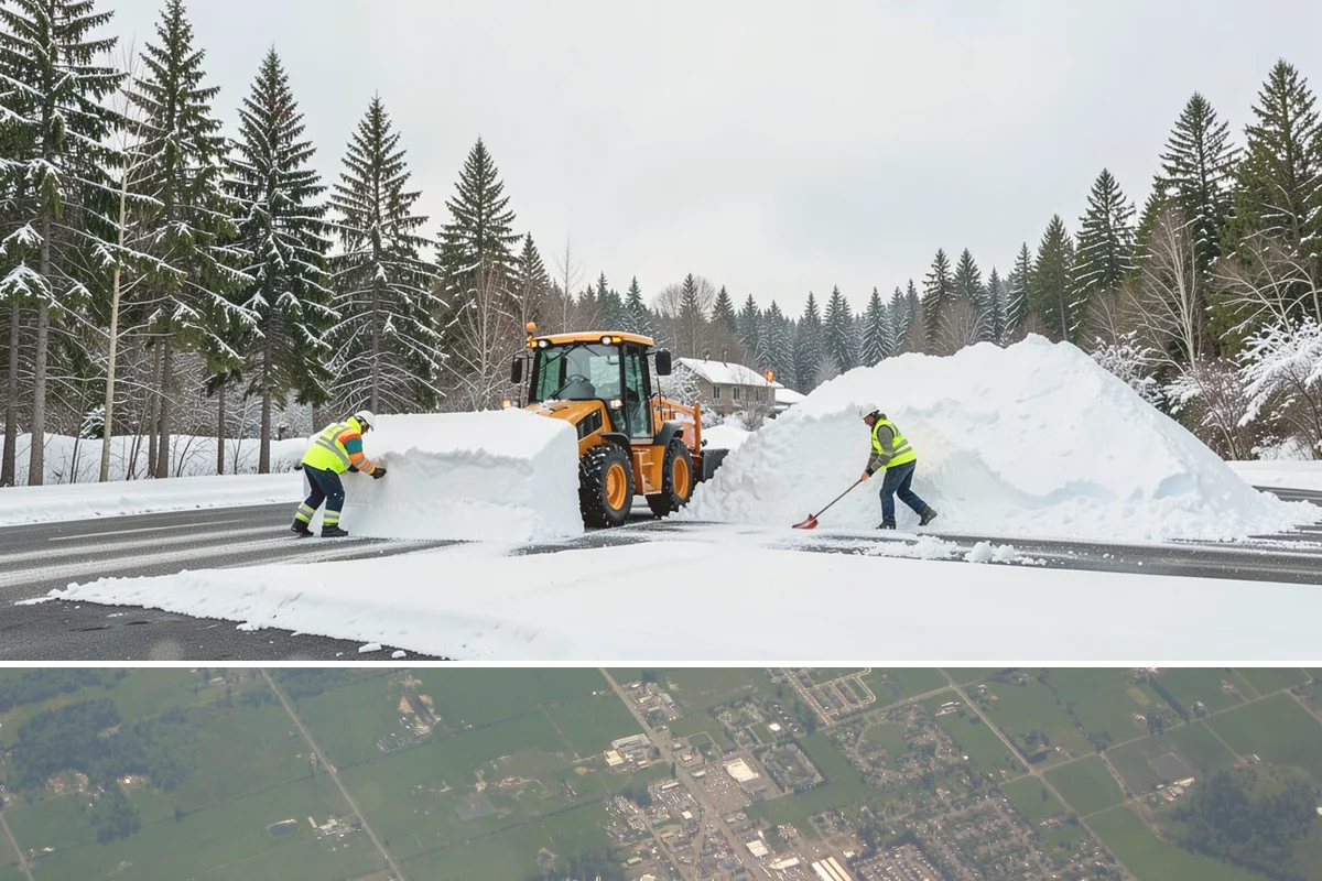 Transit Center Snow Removal in Enumclaw, King County, WA - Transit demand peaks December through February around morning-rush freeze conditions.