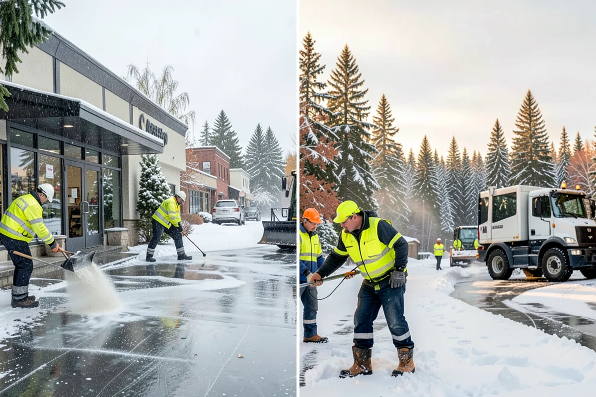 Transit Center Snow Removal in Everett, Snohomish County, WA - Map bus bays, boarding islands, and rider walkways