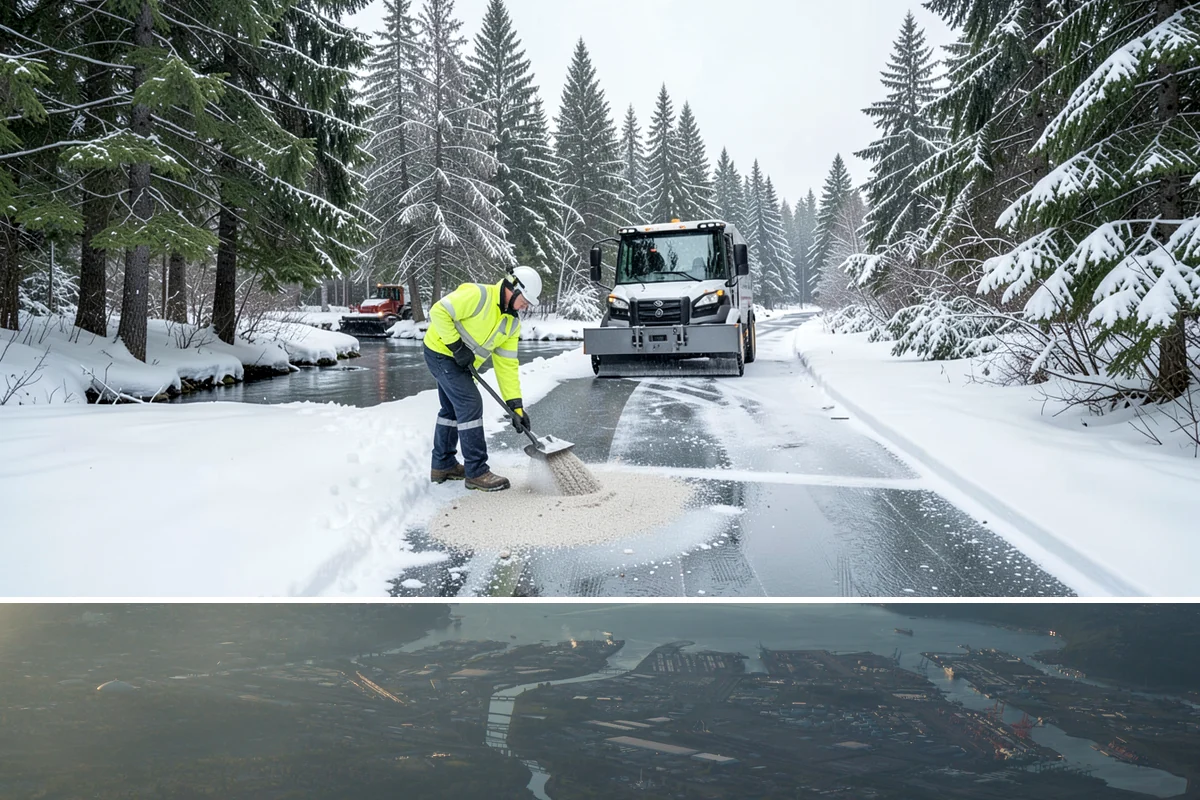 Transit Center Snow Removal in Fife, Pierce County, WA - Transit demand peaks December through February around morning-rush freeze conditions.