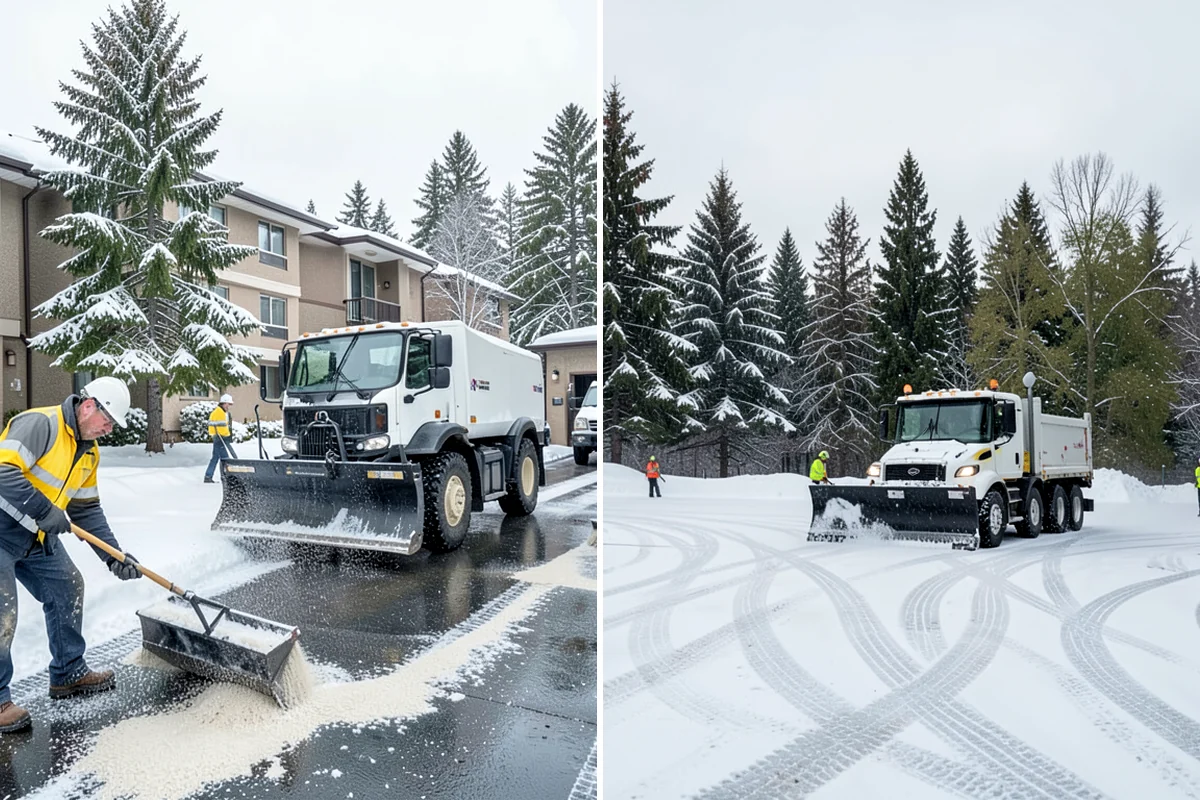 Transit Center Snow Removal in Fircrest, Pierce County, WA - Map bus bays, boarding islands, and rider walkways