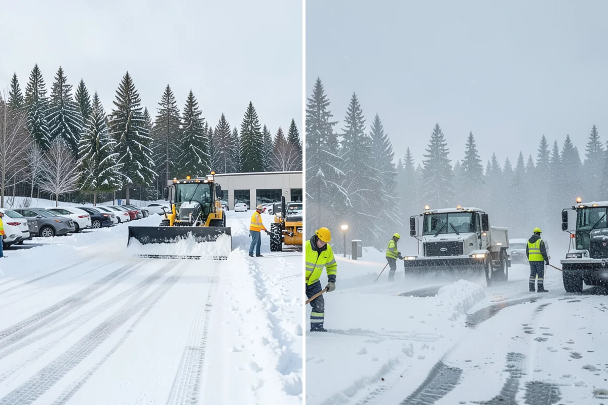 Transit Center Snow Removal in Gold Bar, Snohomish County, WA - Map bus bays, boarding islands, and rider walkways