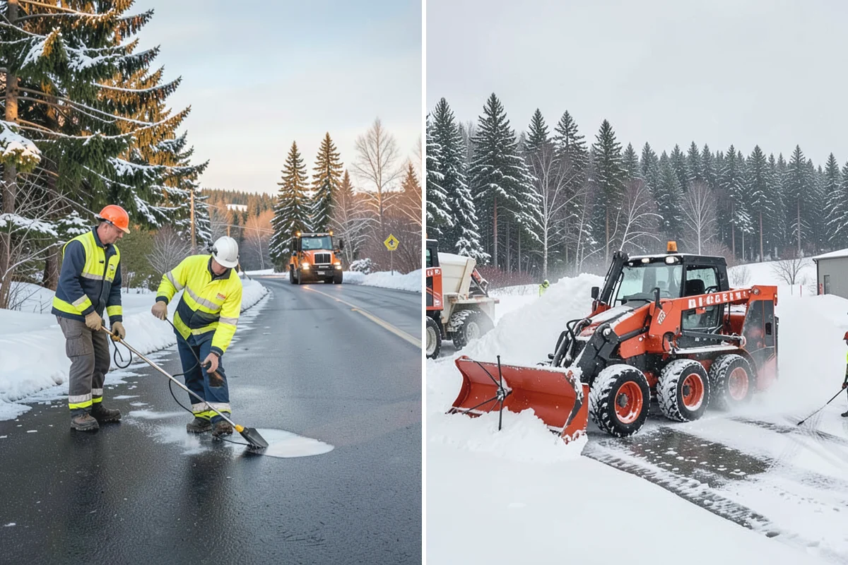 Transit Center Snow Removal in Granite Falls, Snohomish County, WA - Map bus bays, boarding islands, and rider walkways
