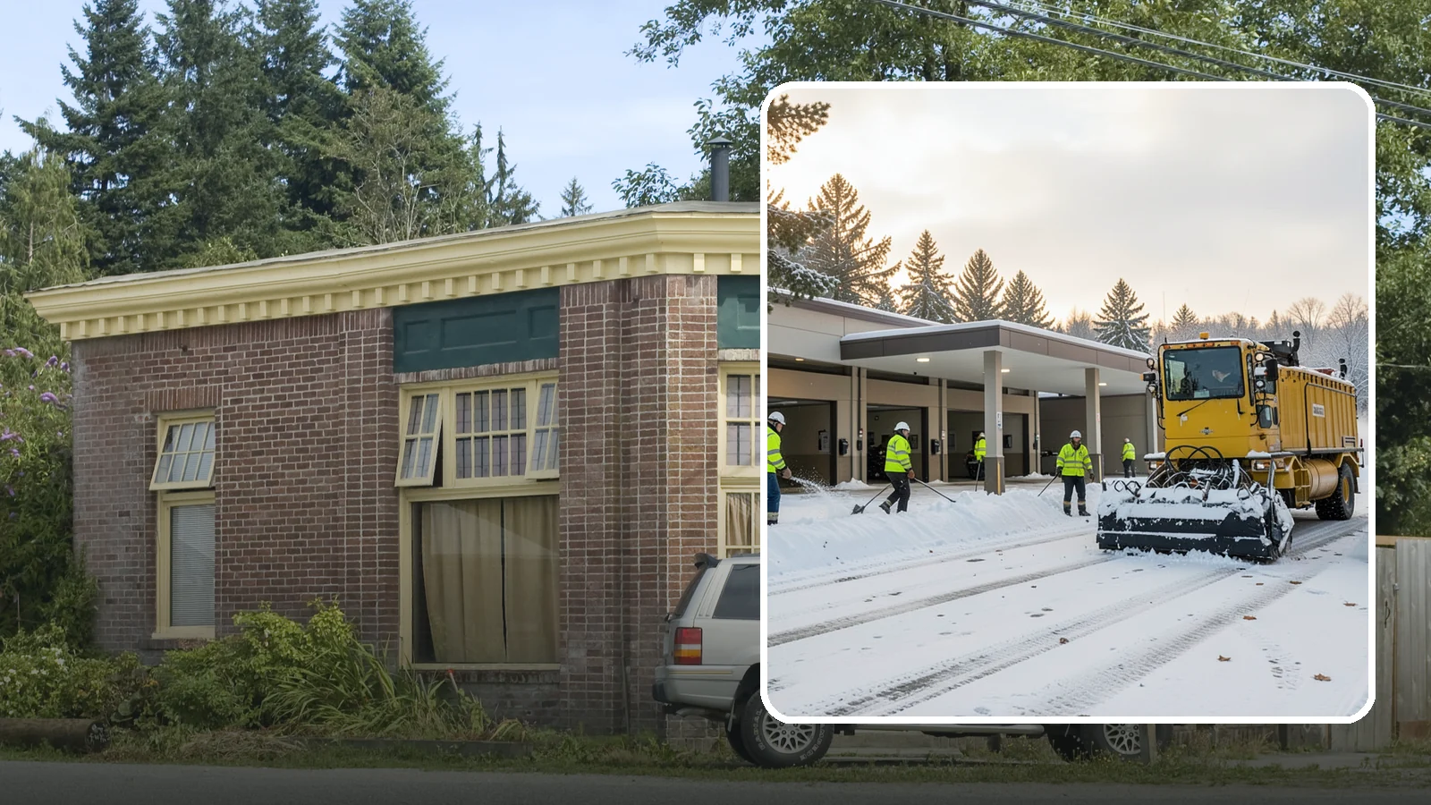 Transit Center Snow Removal in Hamilton, Skagit County, WA - Keep buses loading and riders safe by clearing transit bays, boarding platforms, and passenger walkways before the morning...