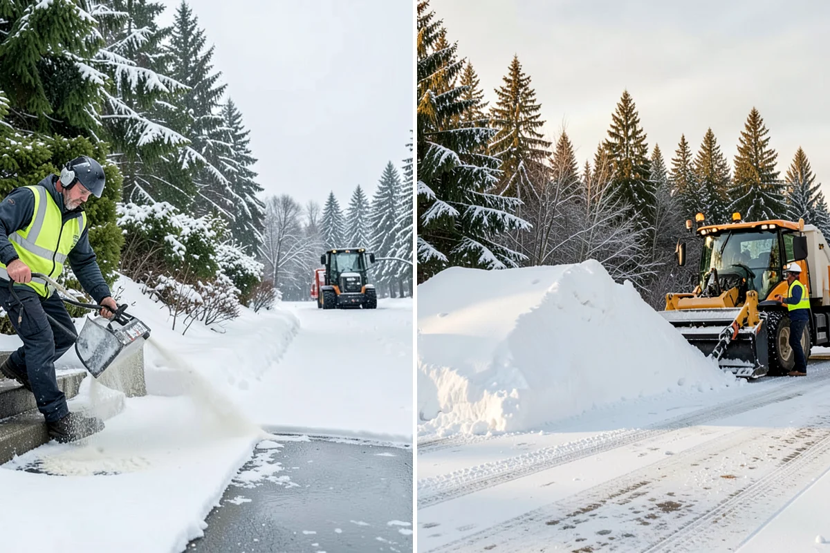 Transit Center Snow Removal in Hunts Point, King County, WA - Map bus bays, boarding islands, and rider walkways