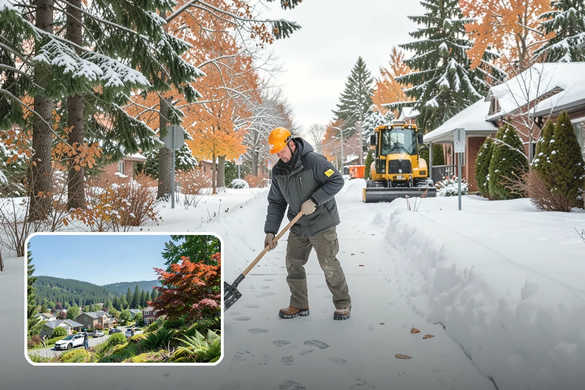 Transit Center Snow Removal in Index, Snohomish County, WA - Bus bays and boarding islands cleared first