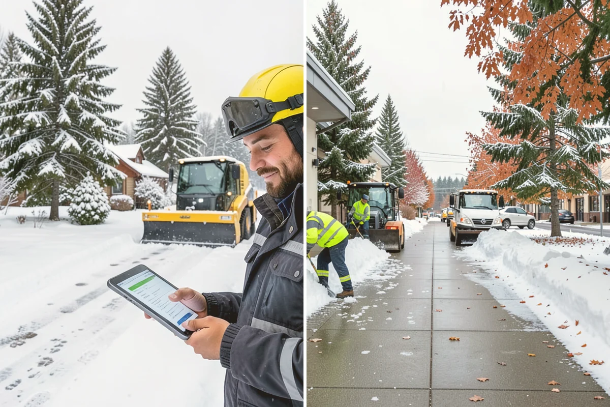 Transit Center Snow Removal in Index, Snohomish County, WA - Map bus bays, boarding islands, and rider walkways