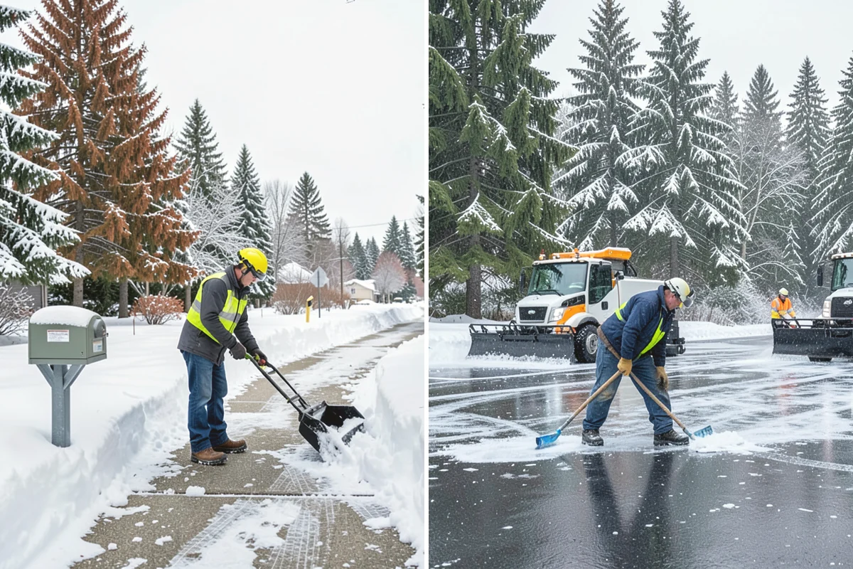 Transit Center Snow Removal in Issaquah, King County, WA - Map bus bays, boarding islands, and rider walkways