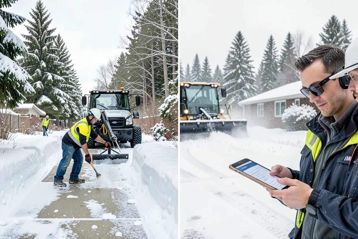Transit Center Snow Removal in Kenmore, King County, WA - Map bus bays, boarding islands, and rider walkways