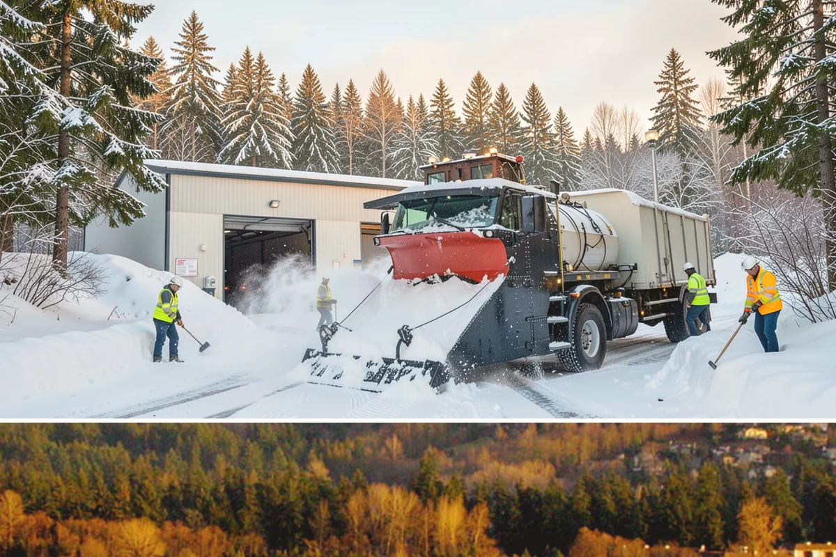 Transit Center Snow Removal in Kenmore, King County, WA - Transit demand peaks December through February around morning-rush freeze conditions.