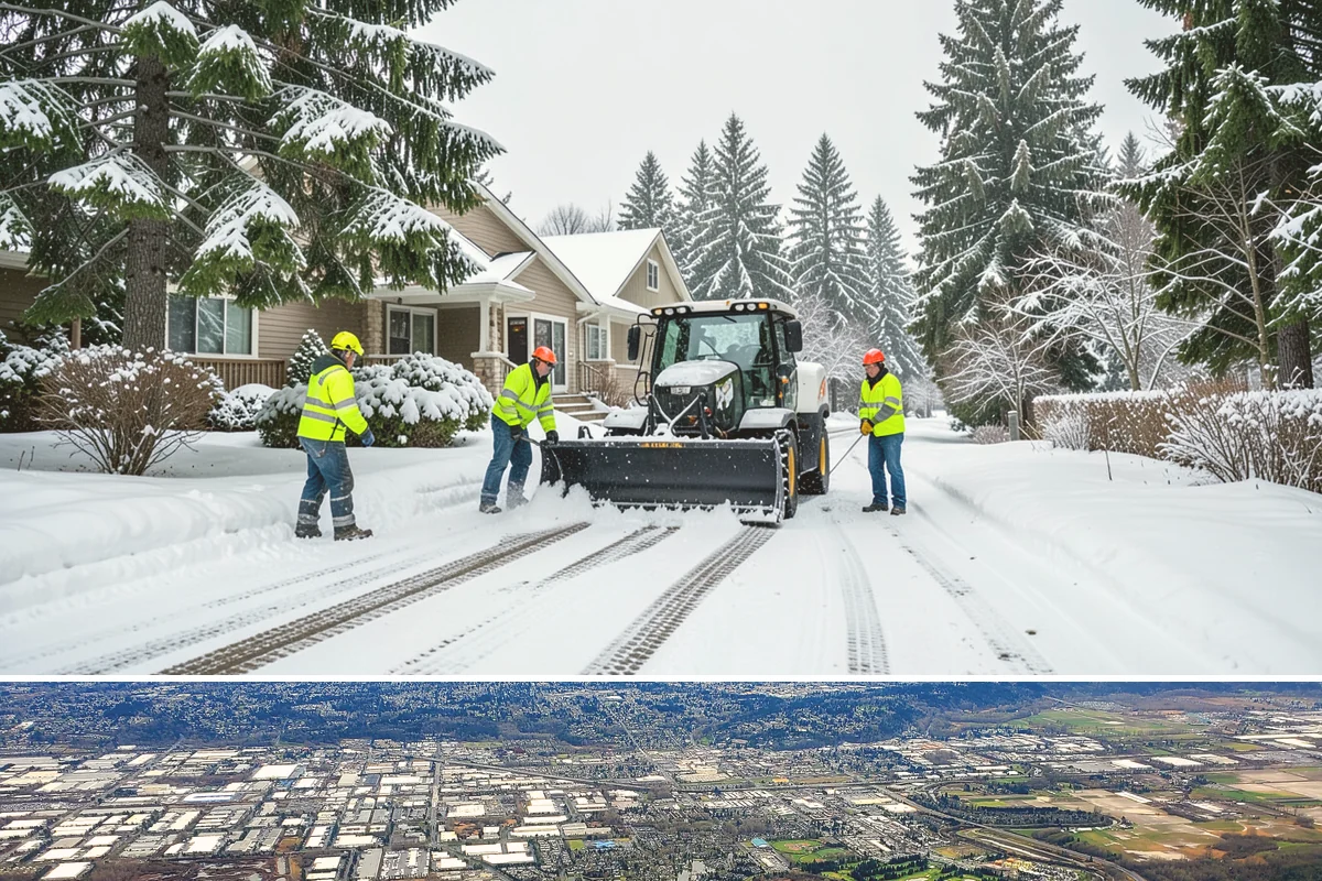 Transit Center Snow Removal in Kent, King County, WA - Transit demand peaks December through February around morning-rush freeze conditions.