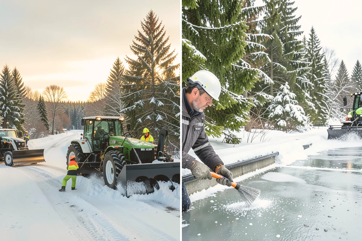 Transit Center Snow Removal in Kirkland, King County, WA - Map bus bays, boarding islands, and rider walkways