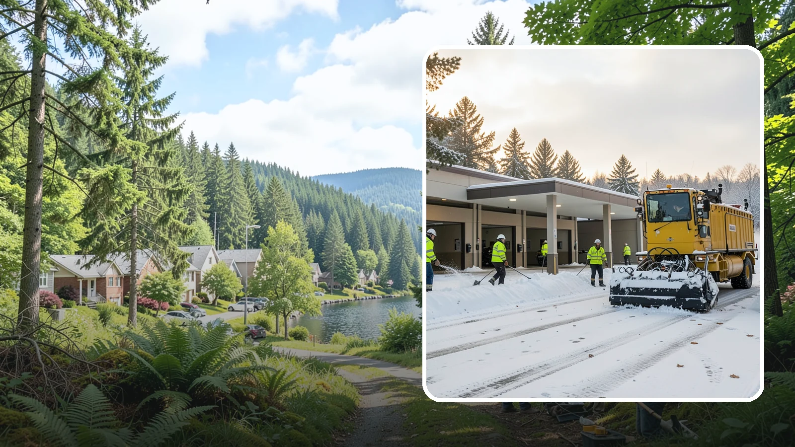 Transit Center Snow Removal in Lake Forest Park, King County, WA - Keep buses loading and riders safe by clearing transit bays, boarding platforms, and passenger walkways before the morning...