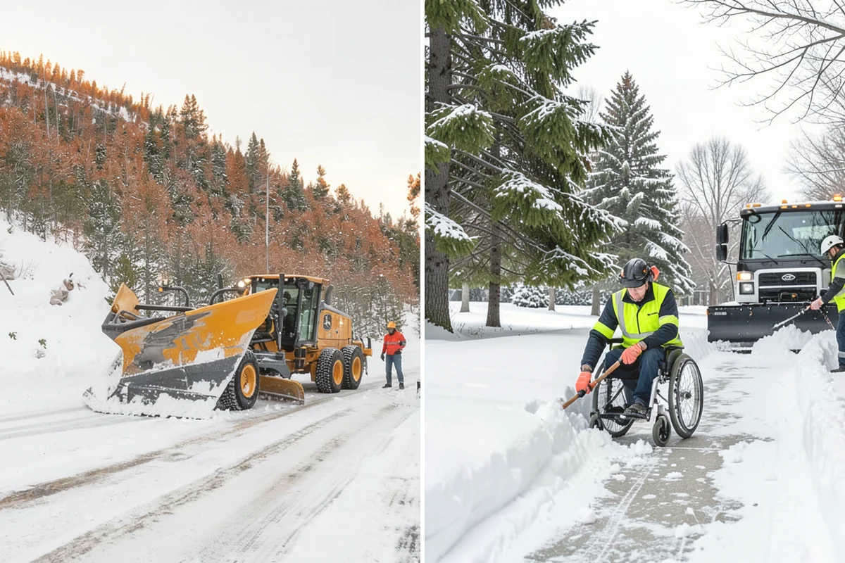 Transit Center Snow Removal in Lake Stevens, Snohomish County, WA - Map bus bays, boarding islands, and rider walkways