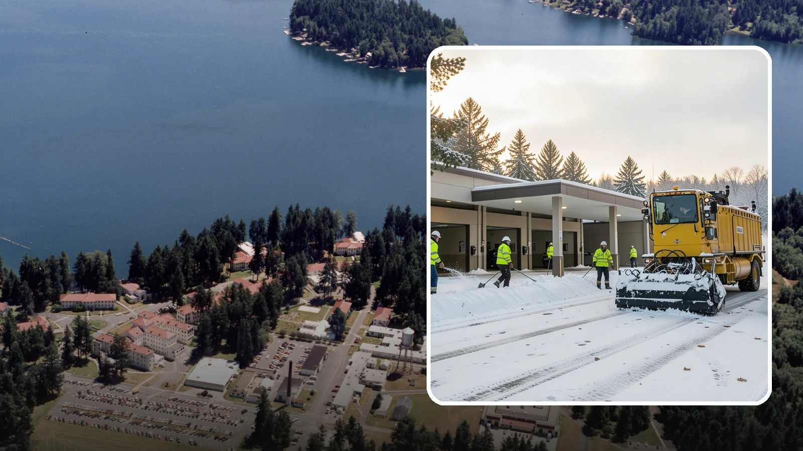 Transit Center Snow Removal in Lakewood, Pierce County, WA - Keep buses loading and riders safe by clearing transit bays, boarding platforms, and passenger walkways before the morning...