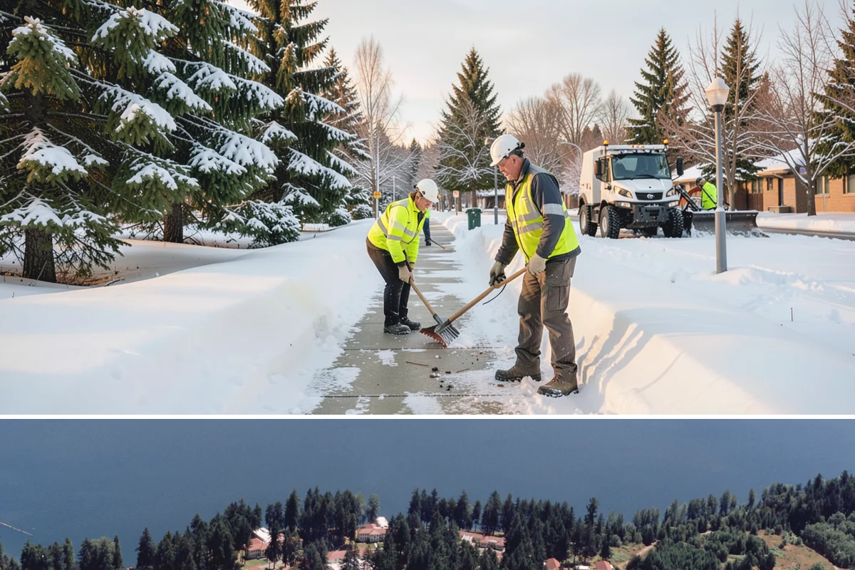 Transit Center Snow Removal in Lakewood, Pierce County, WA - Transit demand peaks December through February around morning-rush freeze conditions.