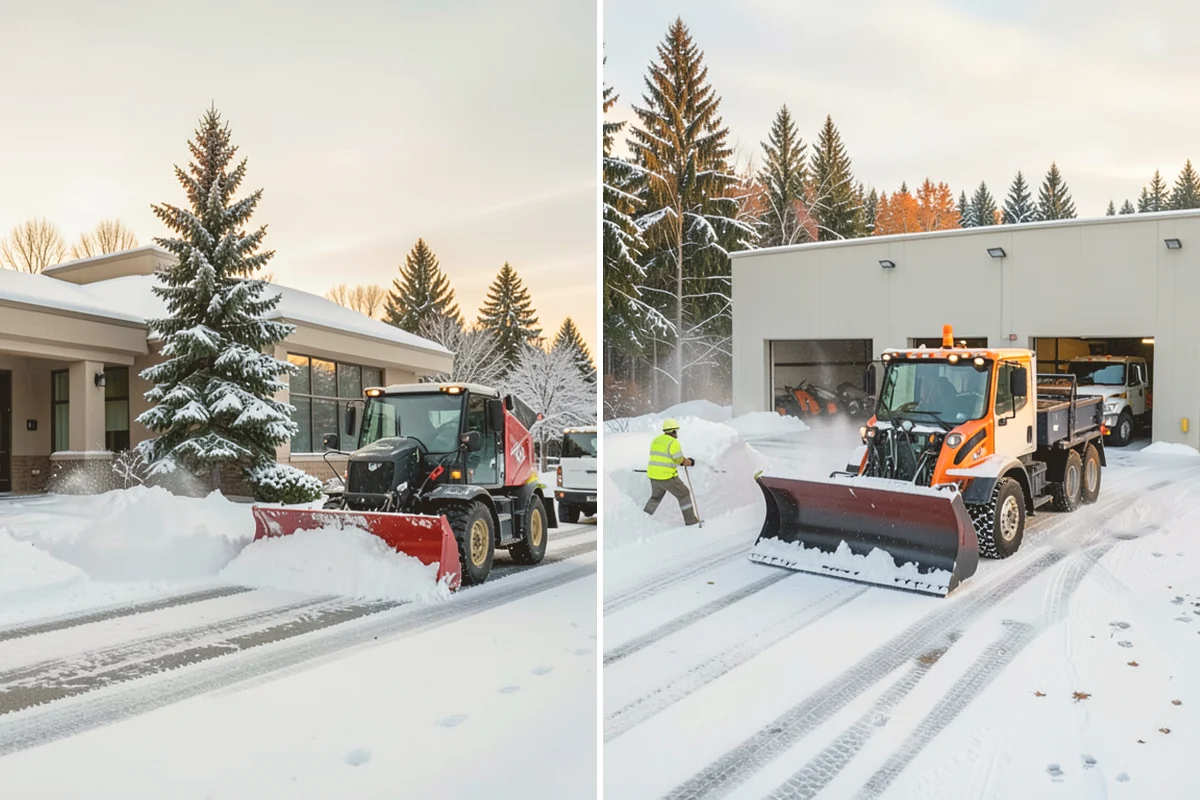 Transit Center Snow Removal in Langley, Island County, WA - Map bus bays, boarding islands, and rider walkways