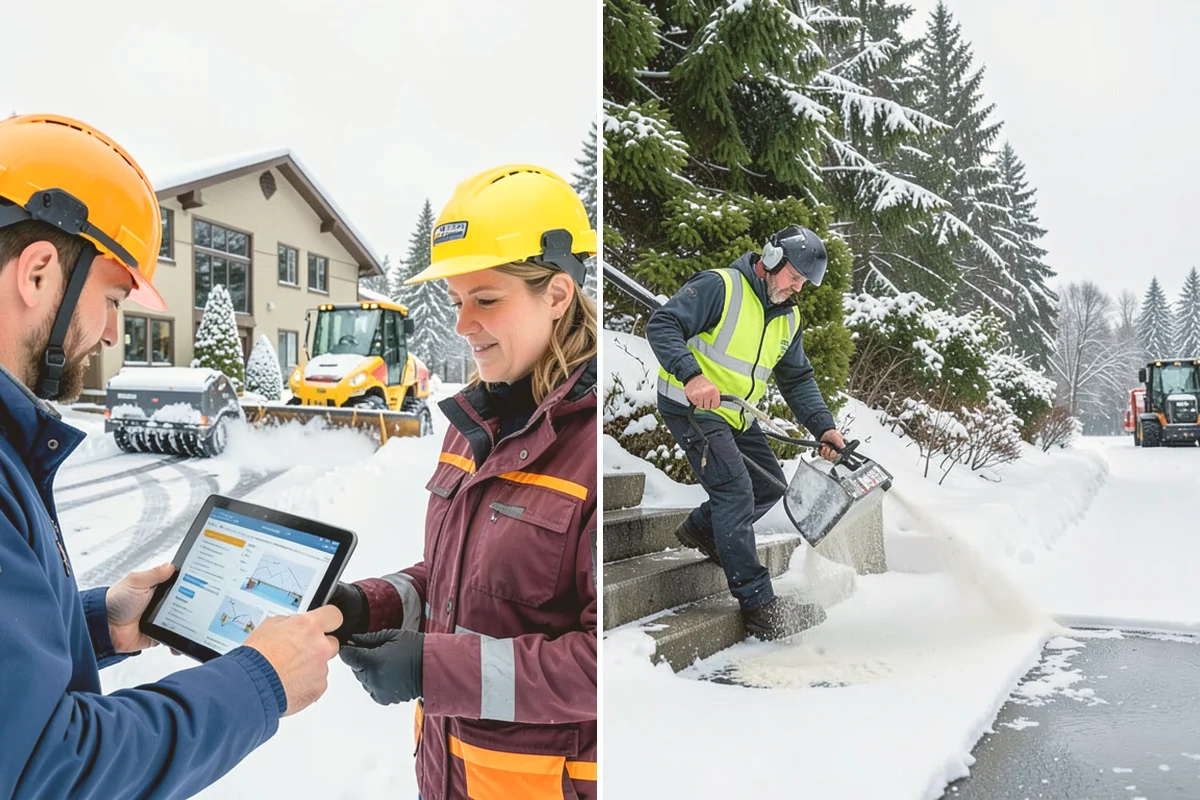 Transit Center Snow Removal in Lynnwood, Snohomish County, WA - Map bus bays, boarding islands, and rider walkways