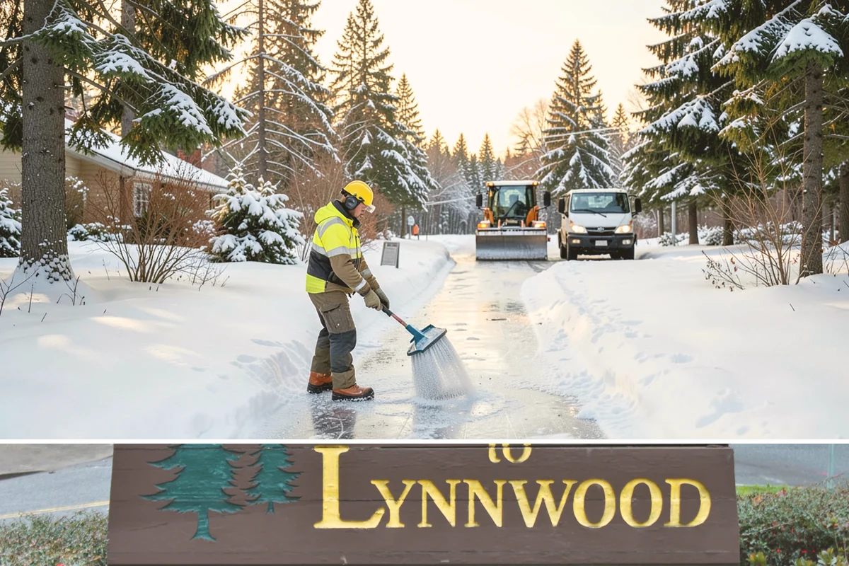 Transit Center Snow Removal in Lynnwood, Snohomish County, WA - Transit demand peaks December through February around morning-rush freeze conditions.