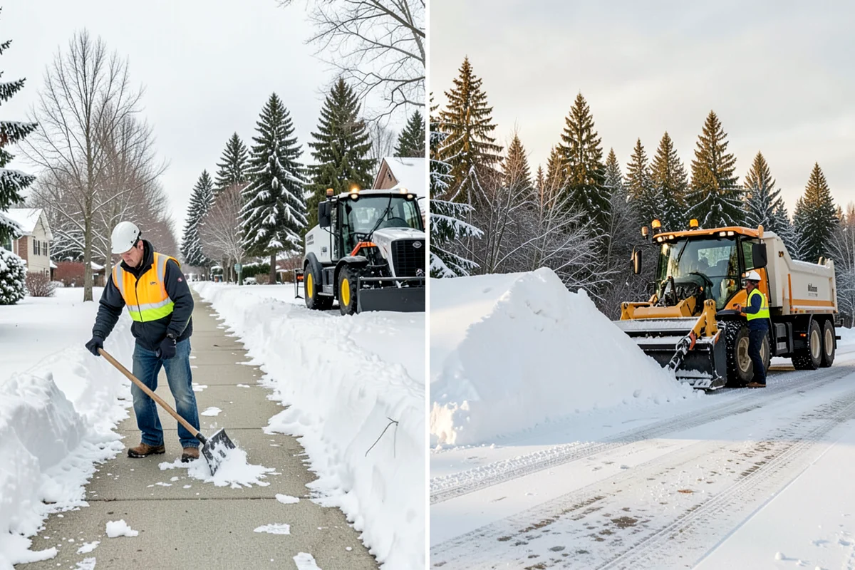Transit Center Snow Removal in Maple Valley, King County, WA - Map bus bays, boarding islands, and rider walkways