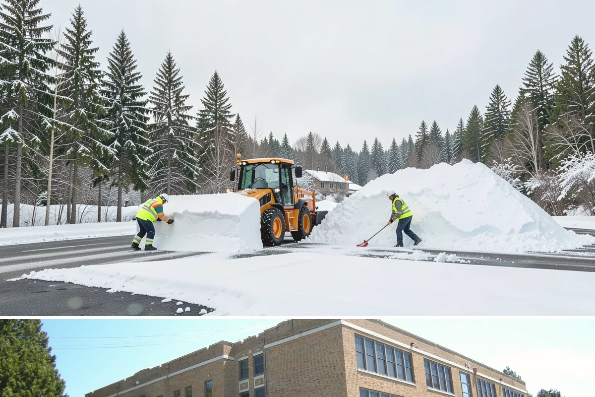 Transit Center Snow Removal in Maple Valley, King County, WA - Transit demand peaks December through February around morning-rush freeze conditions.