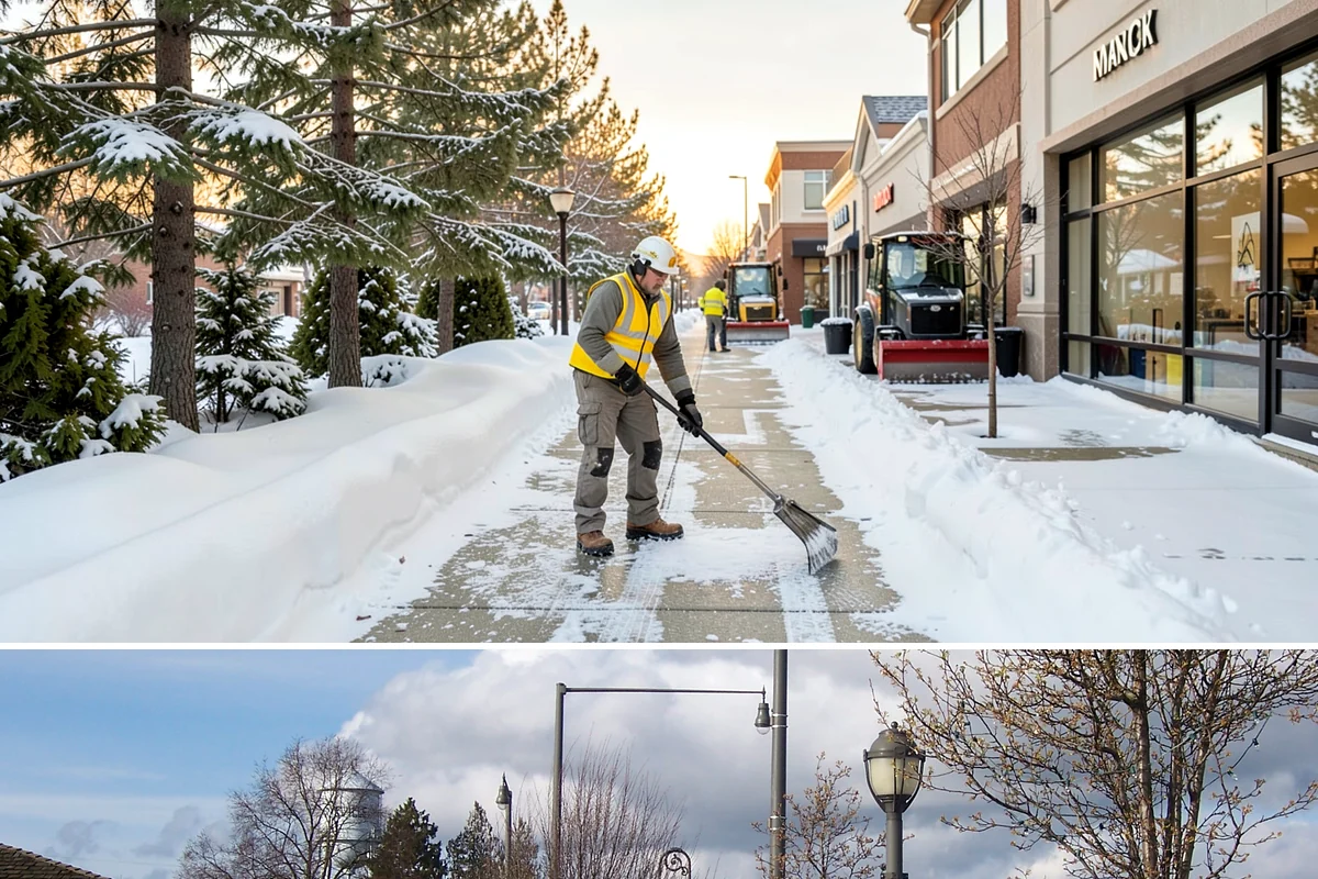 Transit Center Snow Removal in Marysville, Snohomish County, WA - Transit demand peaks December through February around morning-rush freeze conditions.