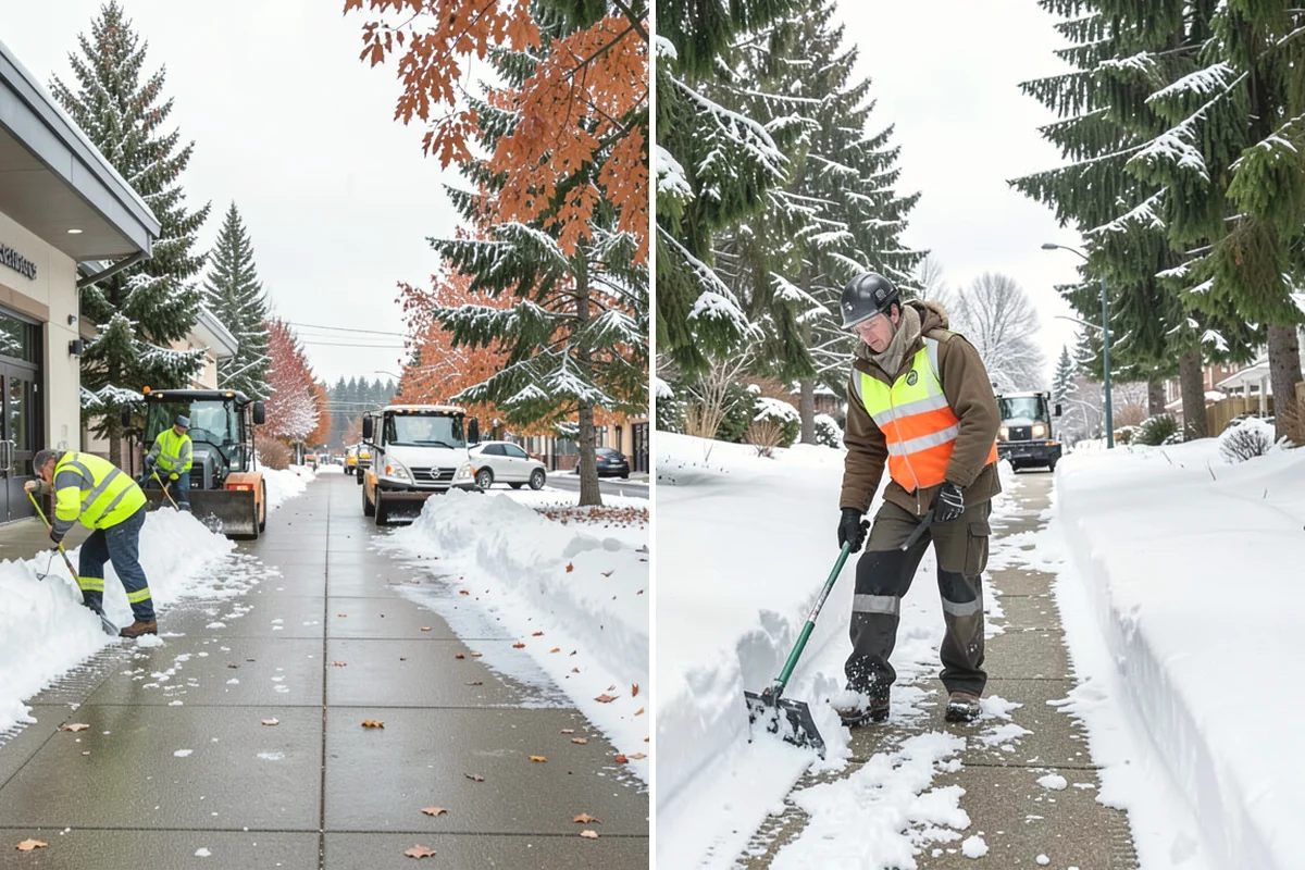 Transit Center Snow Removal in Mercer Island, King County, WA - Map bus bays, boarding islands, and rider walkways
