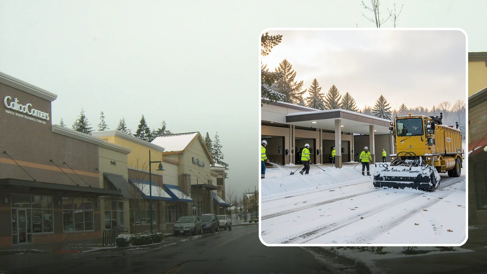 Transit Center Snow Removal in Mill Creek, Snohomish County, WA - Keep buses loading and riders safe by clearing transit bays, boarding platforms, and passenger walkways before the morning...