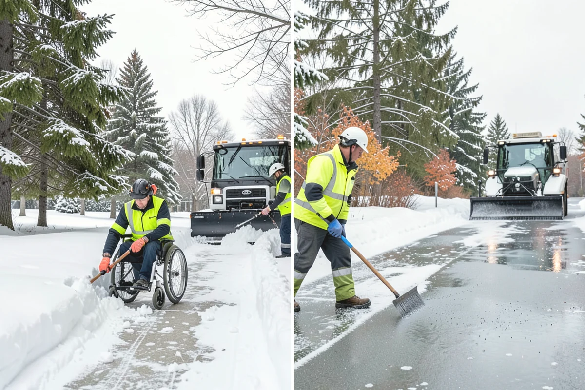Transit Center Snow Removal in Mill Creek, Snohomish County, WA - Map bus bays, boarding islands, and rider walkways