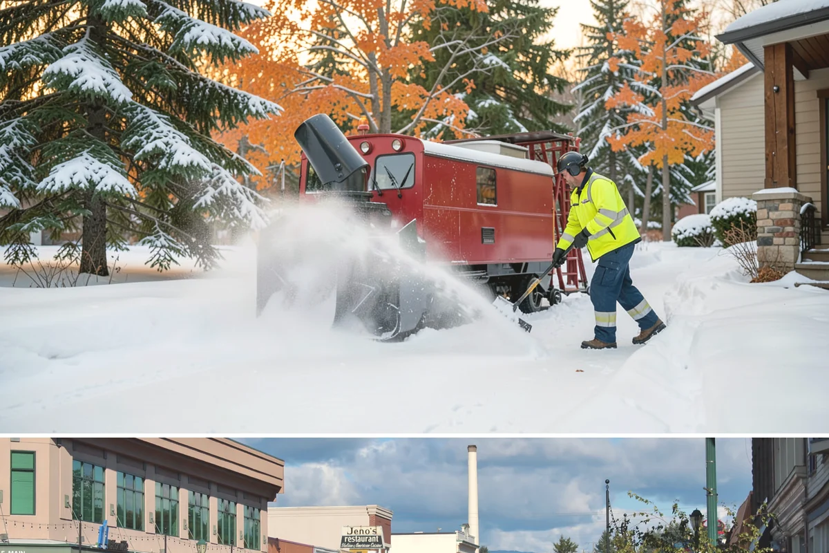Transit Center Snow Removal in Monroe, Snohomish County, WA - Transit demand peaks December through February around morning-rush freeze conditions.