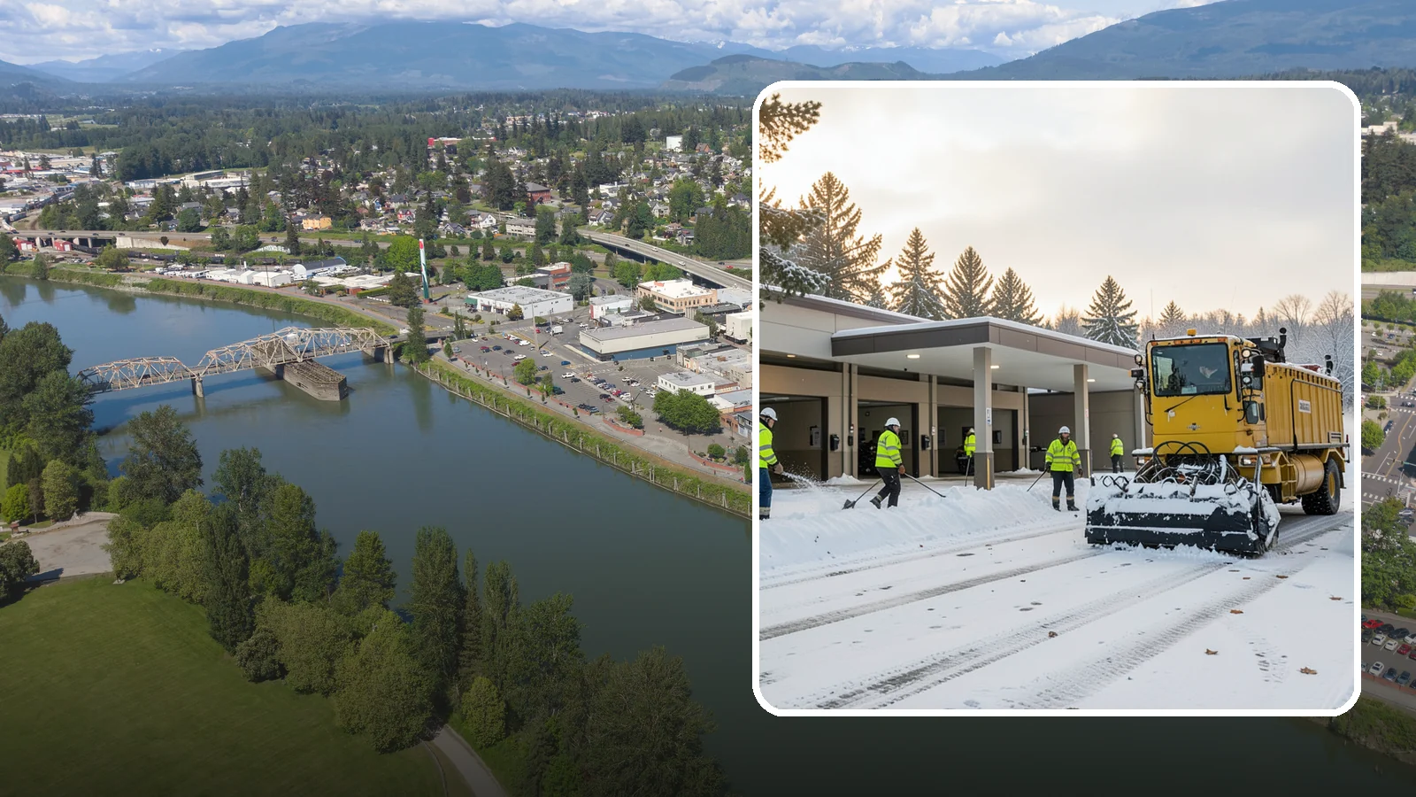 Transit Center Snow Removal in Mount Vernon, Skagit County, WA - Keep buses loading and riders safe by clearing transit bays, boarding platforms, and passenger walkways before the morning...