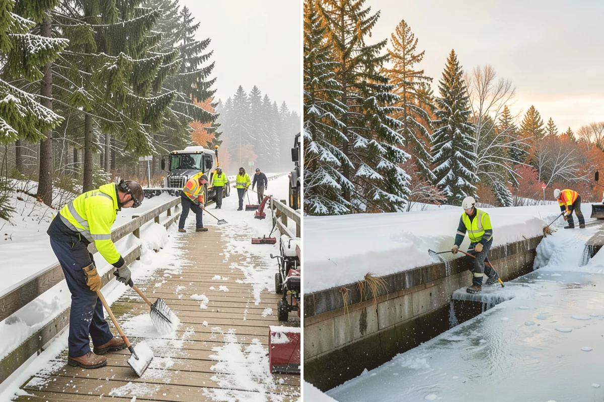 Transit Center Snow Removal in Mount Vernon, Skagit County, WA - Map bus bays, boarding islands, and rider walkways