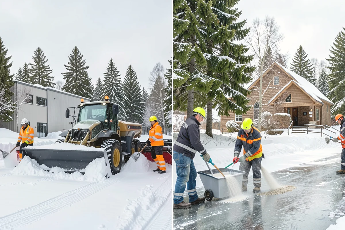 Transit Center Snow Removal in Mountlake Terrace, Snohomish County, WA - Map bus bays, boarding islands, and rider walkways