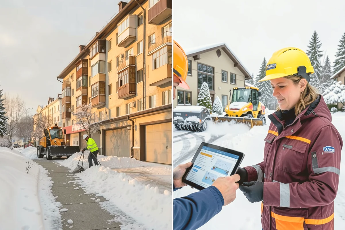 Transit Center Snow Removal in Newcastle, King County, WA - Map bus bays, boarding islands, and rider walkways