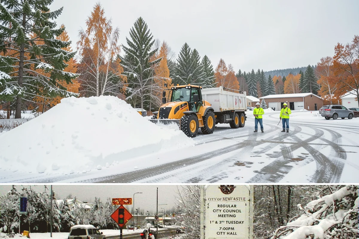 Transit Center Snow Removal in Newcastle, King County, WA - Transit demand peaks December through February around morning-rush freeze conditions.