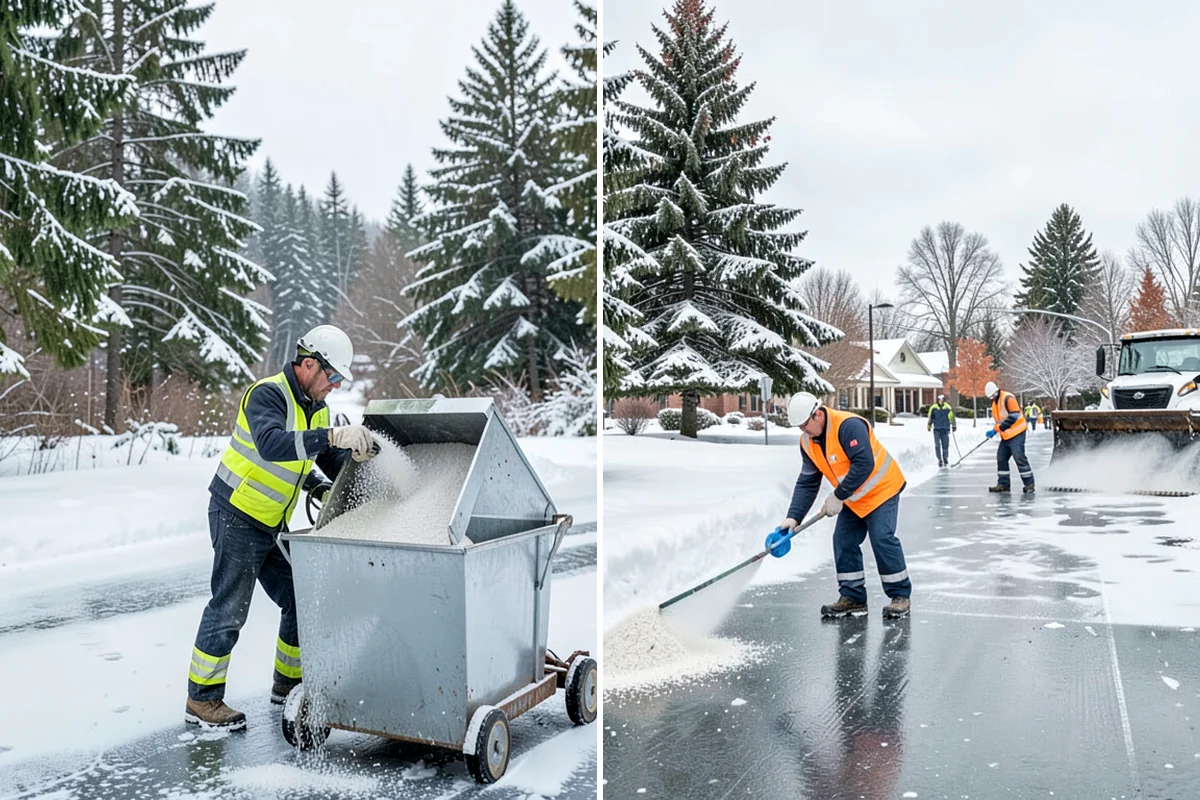Transit Center Snow Removal in Normandy Park, King County, WA - Map bus bays, boarding islands, and rider walkways
