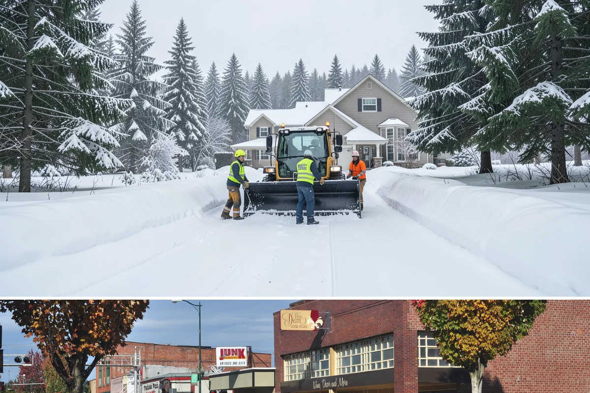 Transit Center Snow Removal in Puyallup, Pierce County, WA - Transit demand peaks December through February around morning-rush freeze conditions.