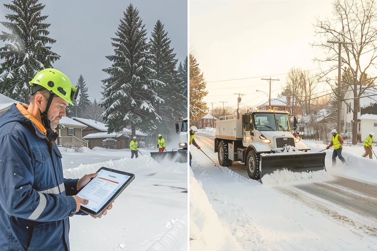 Transit Center Snow Removal in Sammamish, King County, WA - Map bus bays, boarding islands, and rider walkways