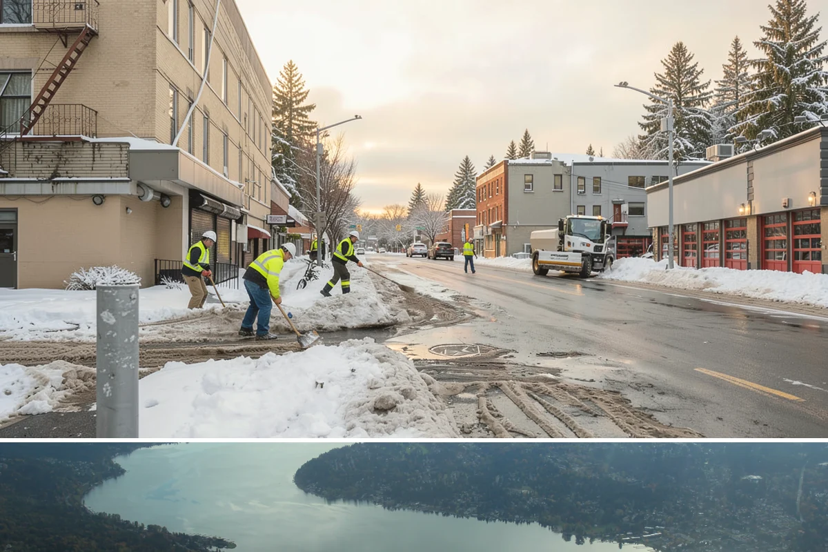 Transit Center Snow Removal in Sammamish, King County, WA - Transit demand peaks December through February around morning-rush freeze conditions.