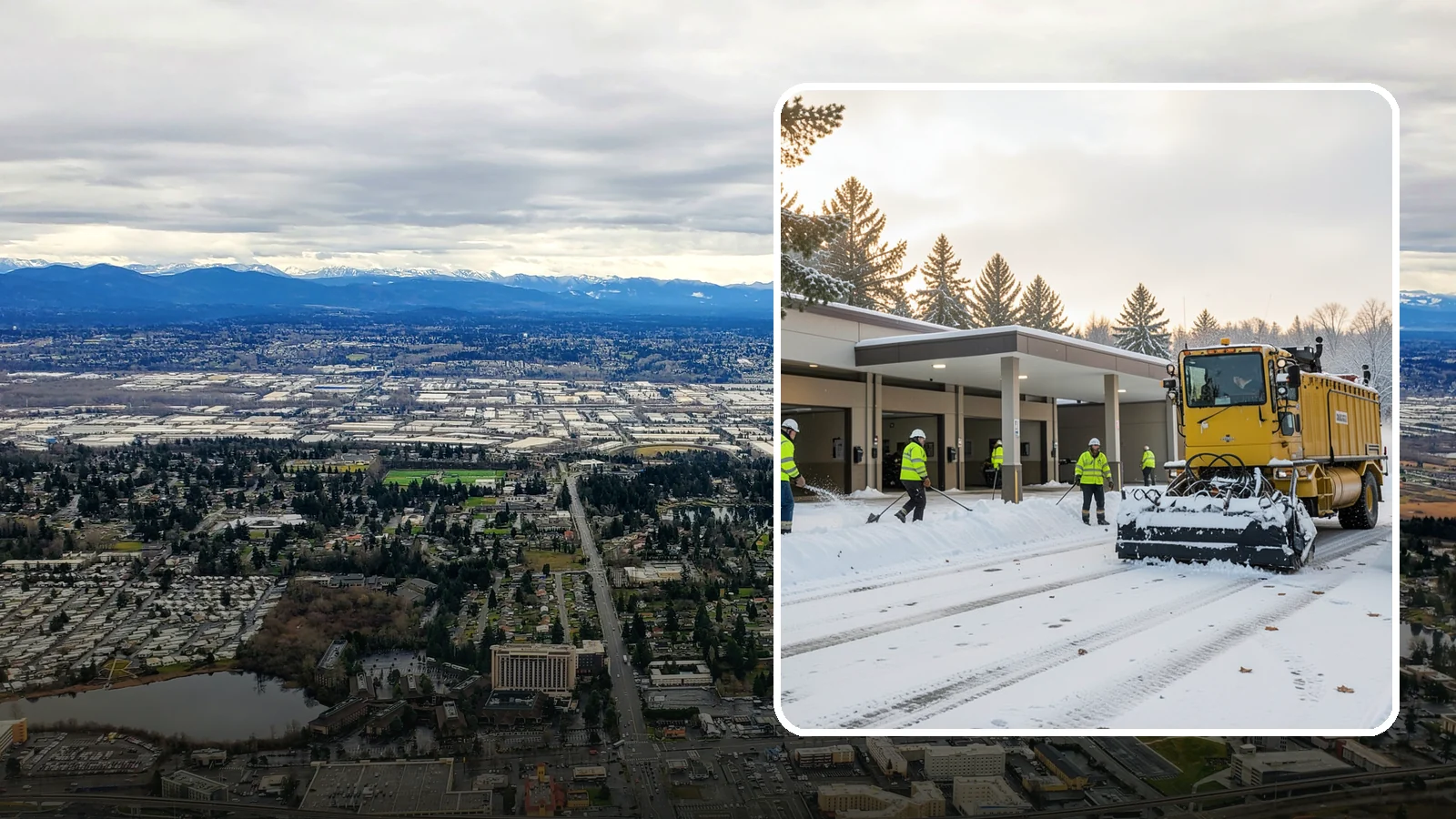 Transit Center Snow Removal in SeaTac, King County, WA - Keep buses loading and riders safe by clearing transit bays, boarding platforms, and passenger walkways before the morning...