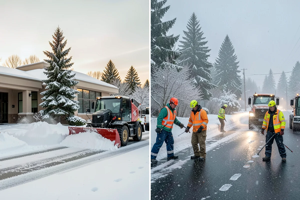 Transit Center Snow Removal in Sedro-Woolley, Skagit County, WA - Map bus bays, boarding islands, and rider walkways