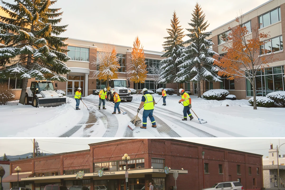 Transit Center Snow Removal in Sedro-Woolley, Skagit County, WA - Transit demand peaks December through February around morning-rush freeze conditions.