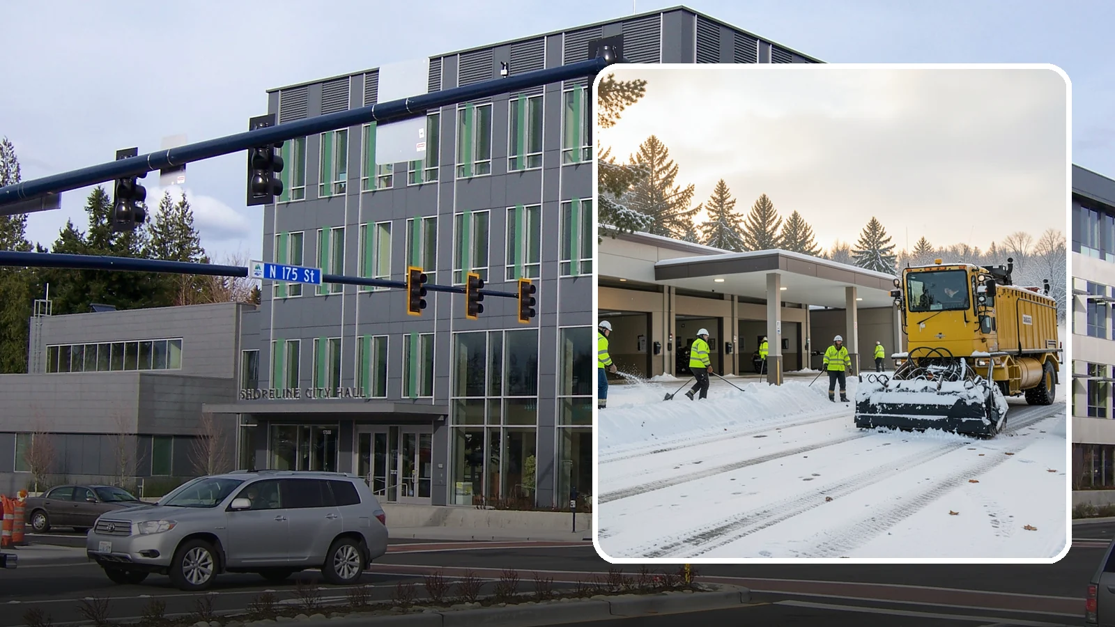 Transit Center Snow Removal in Shoreline, King County, WA - Keep buses loading and riders safe by clearing transit bays, boarding platforms, and passenger walkways before the morning...