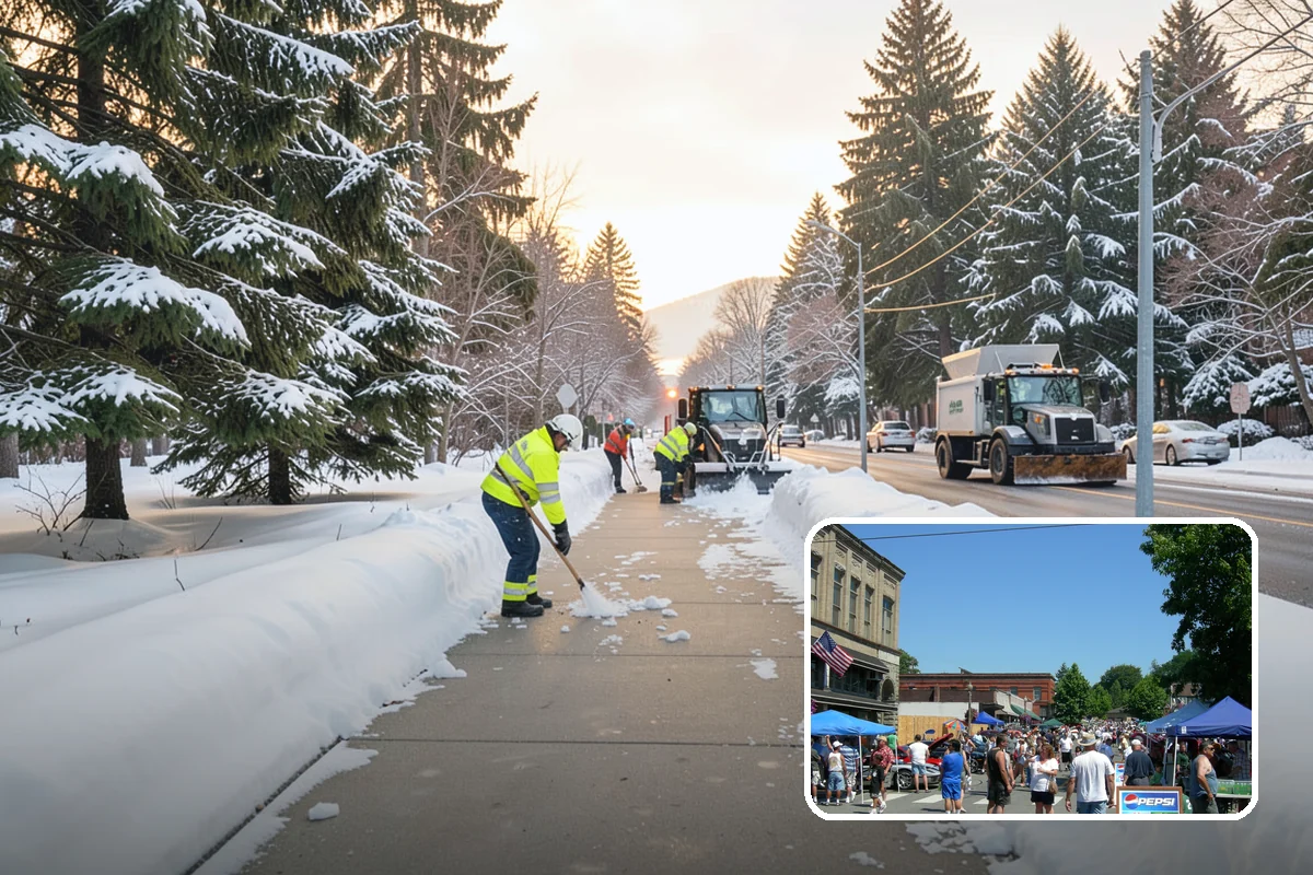 Transit Center Snow Removal in Snohomish, Snohomish County, WA - Bus bays and boarding islands cleared first