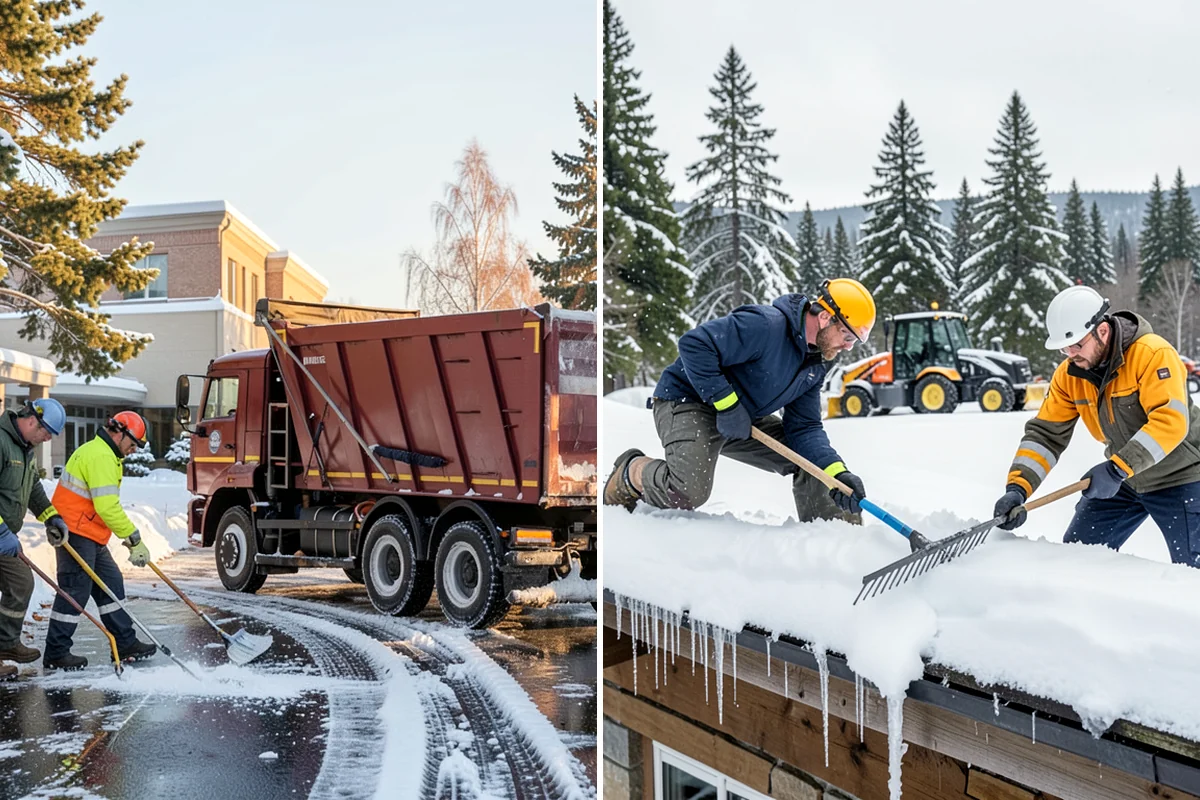 Transit Center Snow Removal in Snoqualmie, King County, WA - Map bus bays, boarding islands, and rider walkways