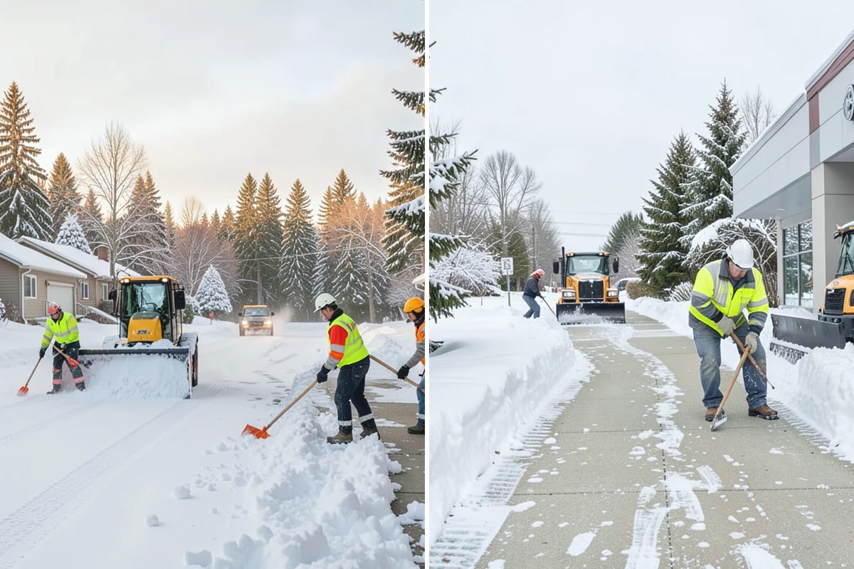 Transit Center Snow Removal in South Prairie, Pierce County, WA - Map bus bays, boarding islands, and rider walkways